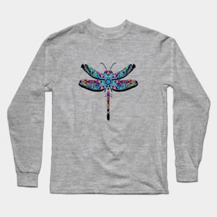 Fractal Dragonfly Long Sleeve T-Shirt